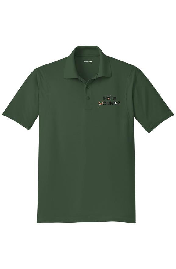 Hole Hounds Logo Green Micropique Sport-Wick Polo