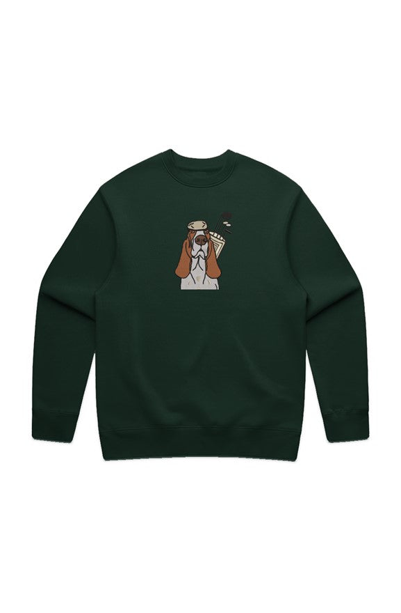 Tan Caddy green MENS RELAX CREW