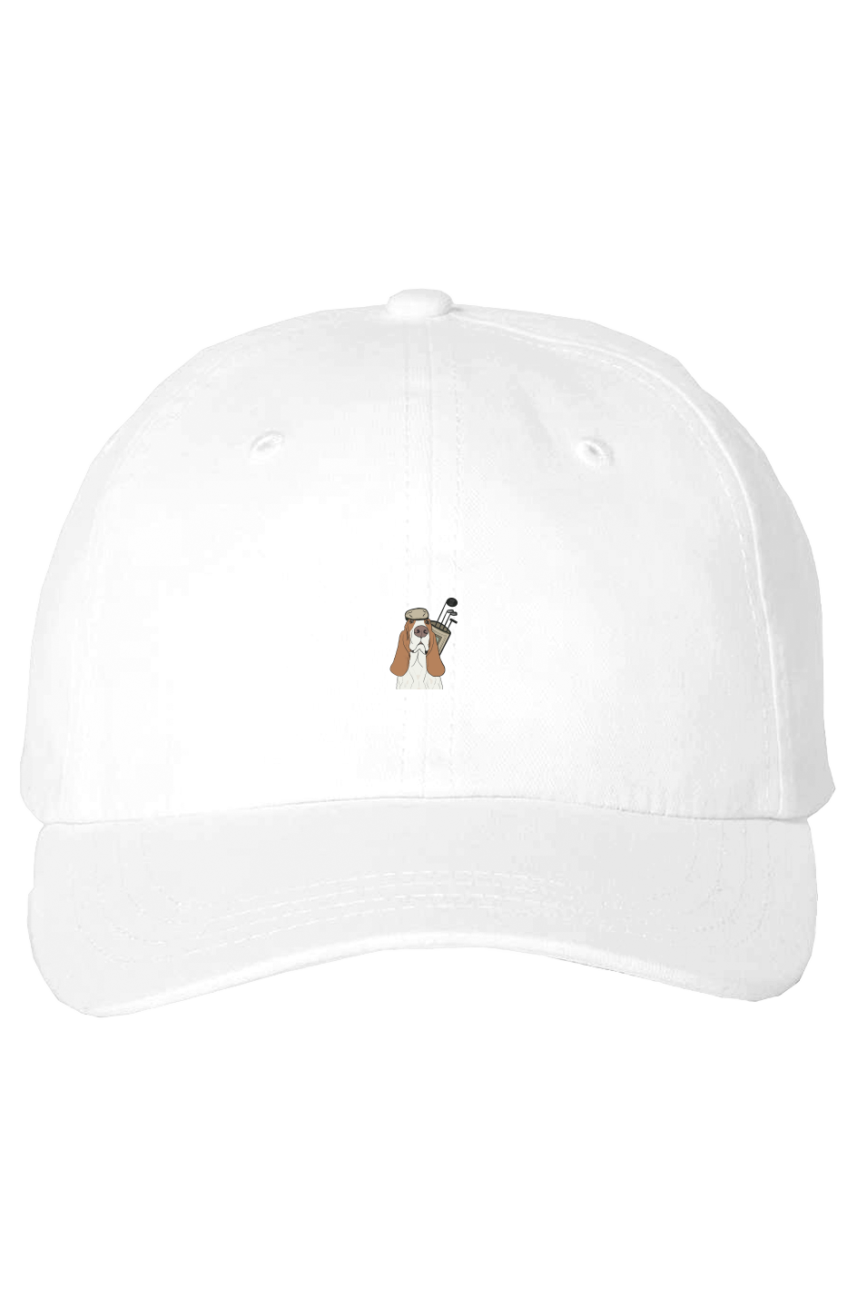 Caddy Crest Dad Hat - White