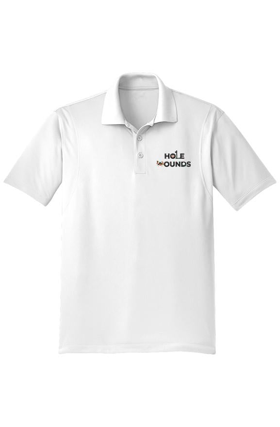 Hole Hounds Logo white Micropique Sport-Wick Polo
