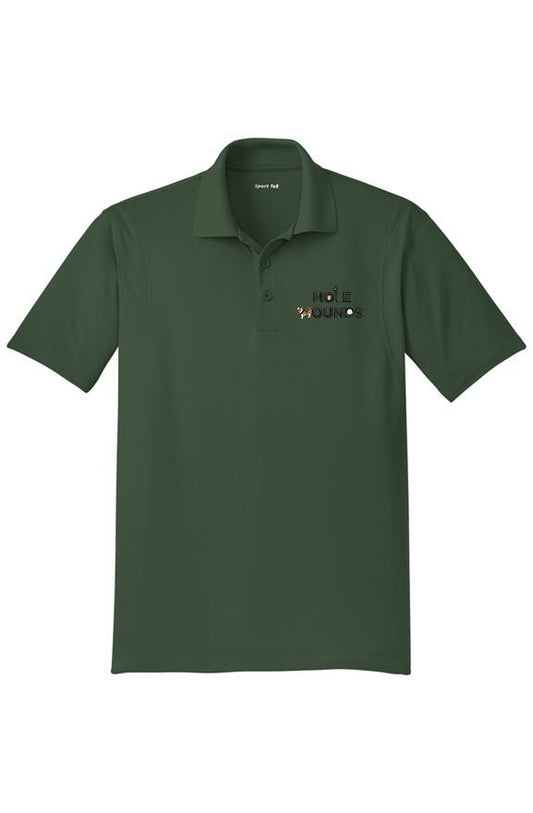 Hole Hounds Logo Green Micropique Sport-Wick Polo