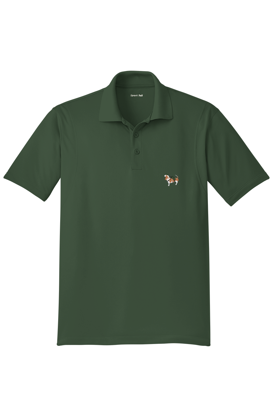 Caddy Green logo Green Micropique Sport-Wick Polo