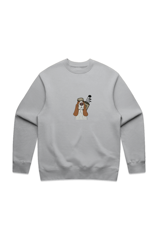 Tan Caddy White Heather MENS RELAX CREW
