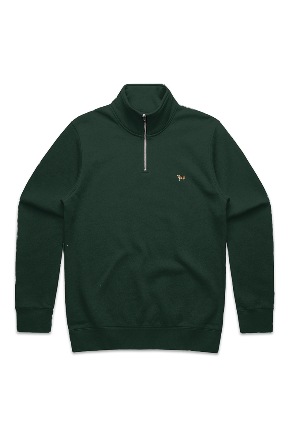 Caddy Green Logo MENS STENCIL HALF ZIP