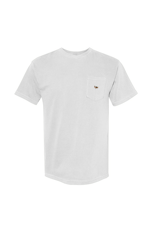 Caddy Green Logo White Heavyweight Pocket-T-Shirt