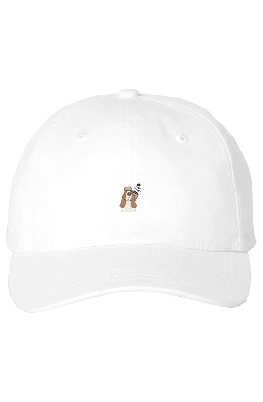 Caddy Crest Dad Hat - White